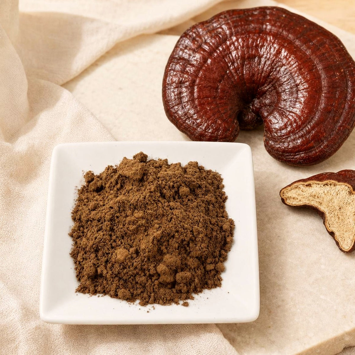 Red Reishi Mushroom Powder | Ganoderma lingzhi | Fine Natural Powder