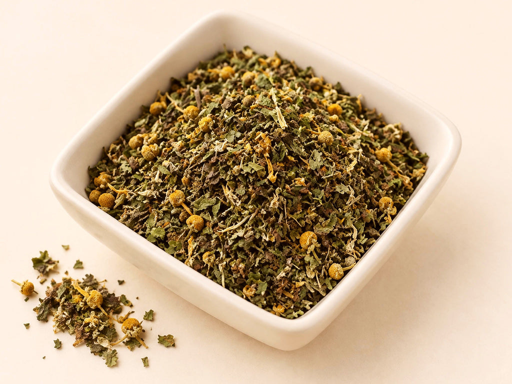 Happy Camper Tea | Herbal Loose Leaf Tea Blend | Spearmint, Chamomile, Catnip & Calendula
