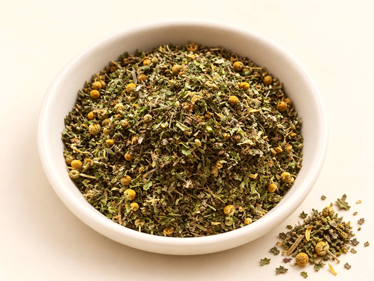 Happy Camper Tea | Herbal Loose Leaf Tea Blend | Spearmint, Chamomile, Catnip & Calendula