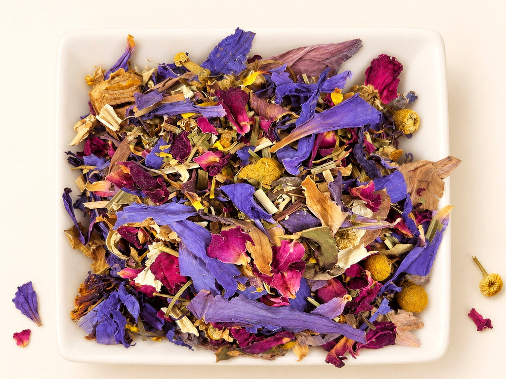 Pharaoh's Sacred Herbal Tea Blend | Blue, White, Sacred Lotus | Chamomile | Passion Flower | Damiana