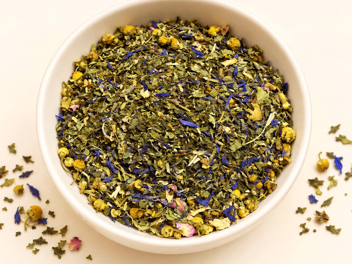 5 O'Clock Somewhere Tea | Chamomile Mint Loose Leaf Herbal Blend | Caffeine Free