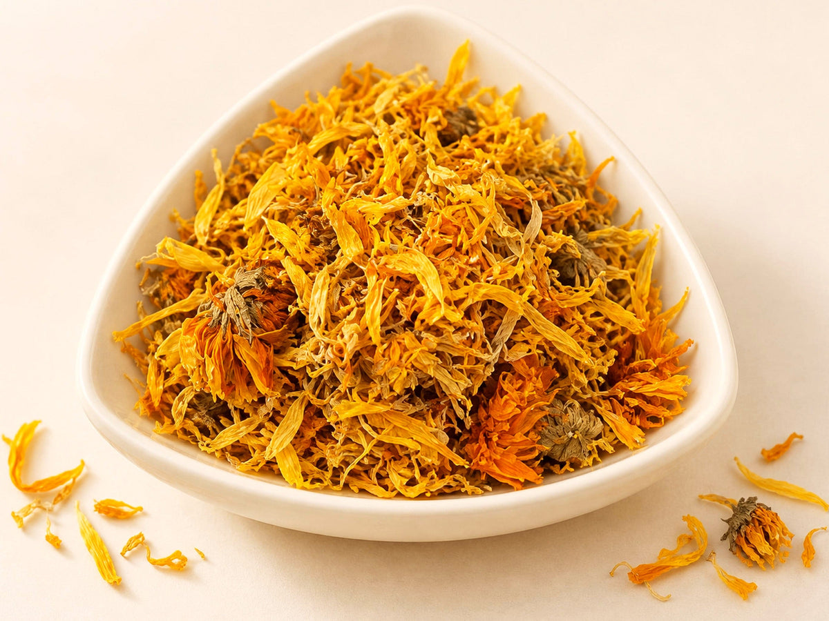 Egyptian Calendula Whole Flowers | Dried Marigold Botanical for Tea, Crafts