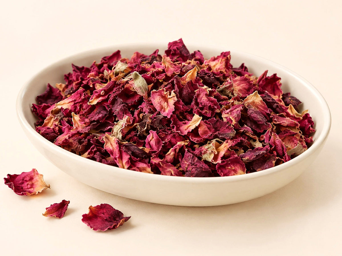 Pink Rose Petals | Rosa centifolia | Cut & Sifted Herbal Tea Ingredient | Wild Crafted