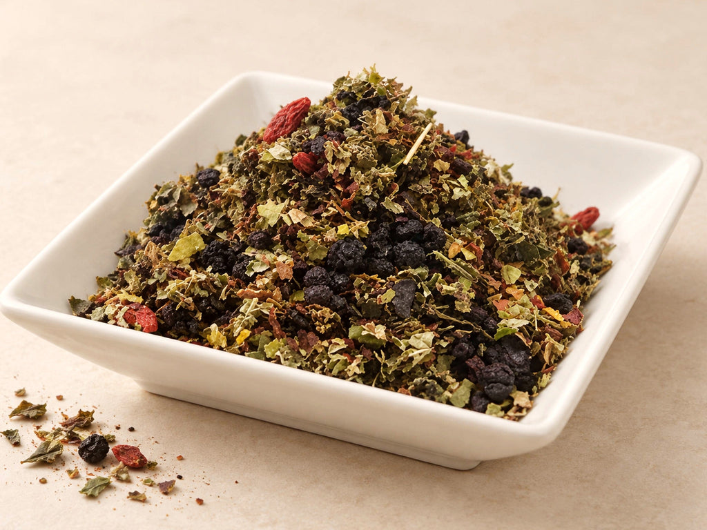 Berry Bramble Herbal Tea | Honeybush, Bilberries, Raspberry | Caffeine Free | Loose Leaf Blend | Wild Crafted
