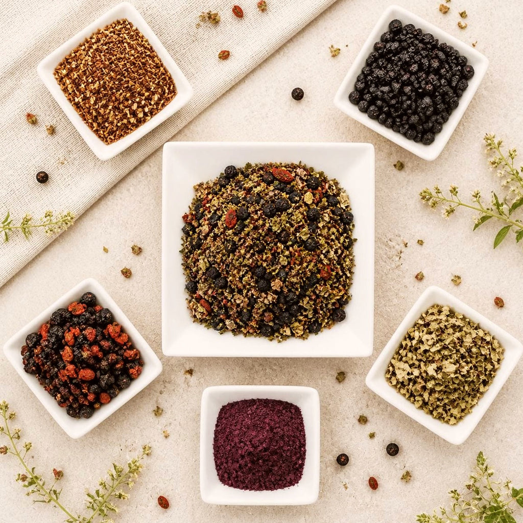 Berry Bramble Herbal Tea | Honeybush, Bilberries, Raspberry | Caffeine Free | Loose Leaf Blend | Wild Crafted