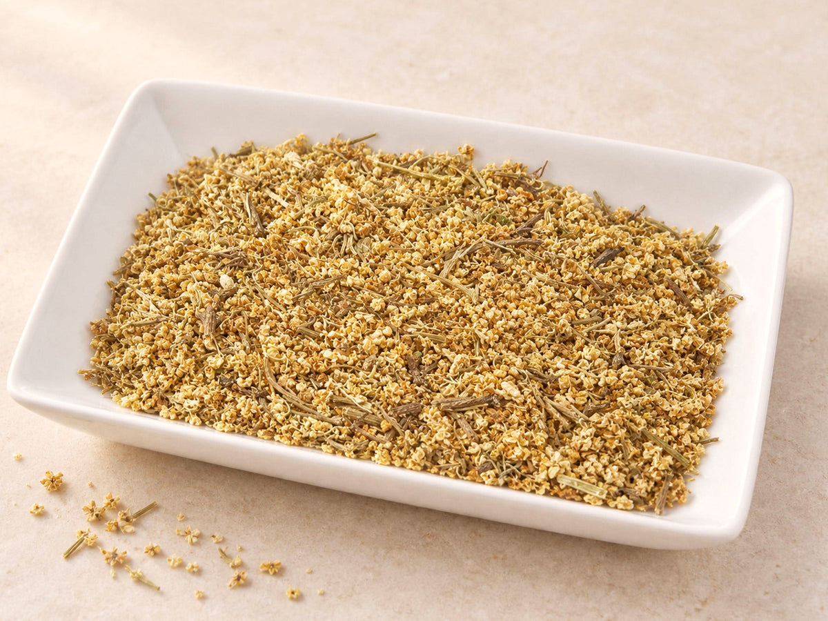 Elderflower | Sambucus nigra | Cut & Sifted Herbal Flowers | Wild Crafted