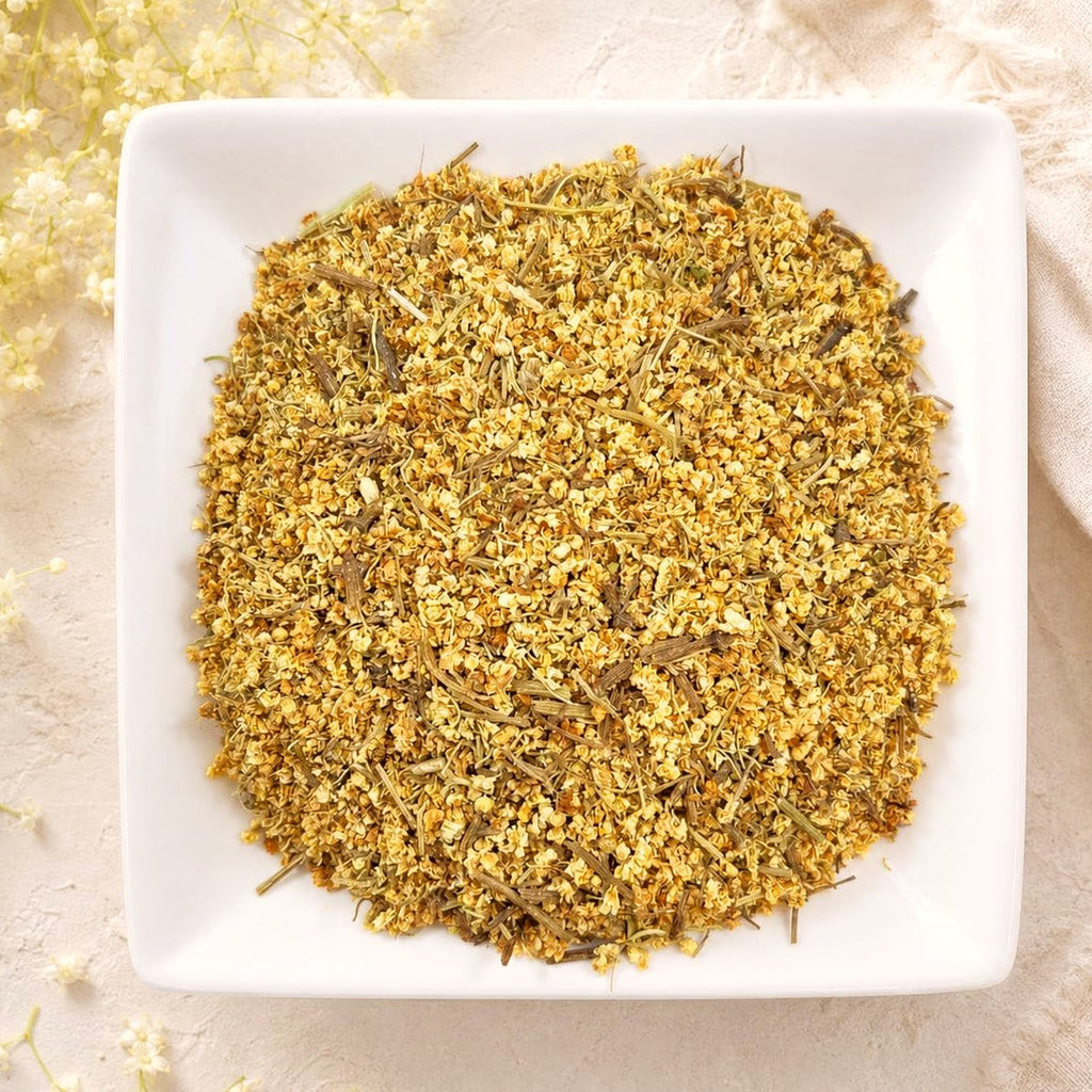 Elderflower | Sambucus nigra | Cut & Sifted Herbal Flowers | Wild Crafted