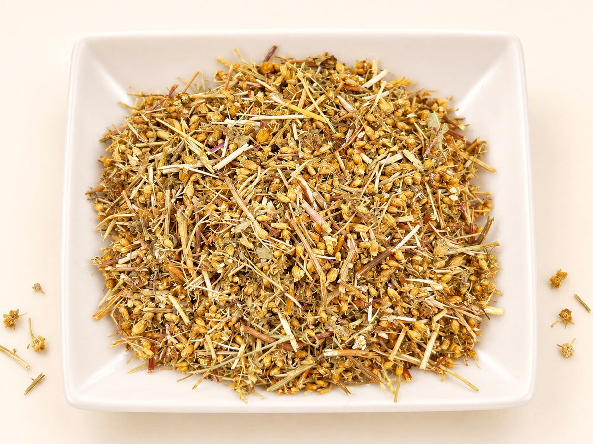 Yarrow Herb | Achillea millefolium | Cut & Sifted Leaves, Flowers, Stems | Wild Crafted