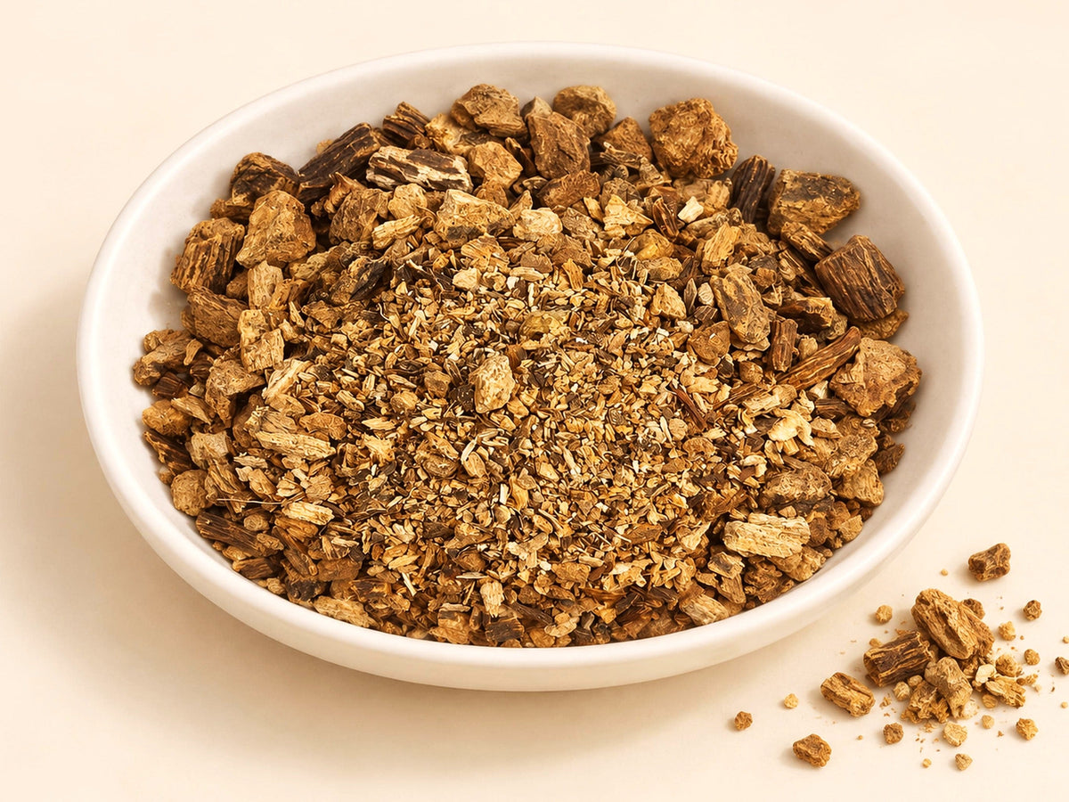 Gentian Root | Gentiana lutea | Cut & Sifted Herbal Botanical | Wild Crafted