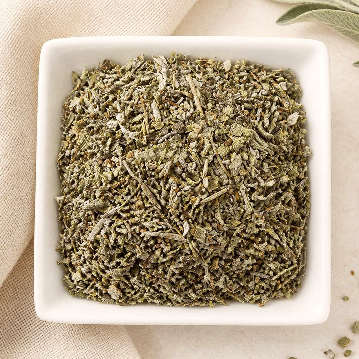 Sage Leaf | Salvia officinalis | Cut & Sifted Herb | Herbal Tea Ingredient | Wild Crafted