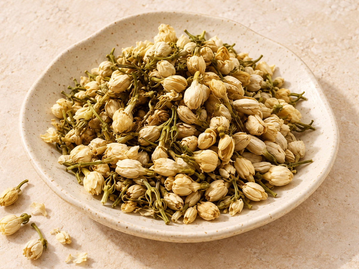 Jasmine Flowers | Jasminum officinale | Whole Dried Herbal Tea Flowers | Wild Crafted