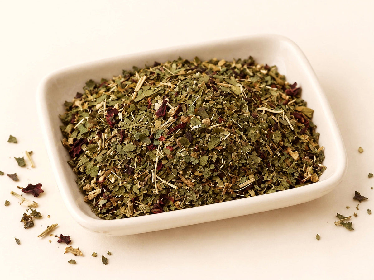 Bright Mind Herbal Tea | Ginkgo, Gotu Kola, Hibiscus & Ginger | Botanical Loose Leaf Blend
