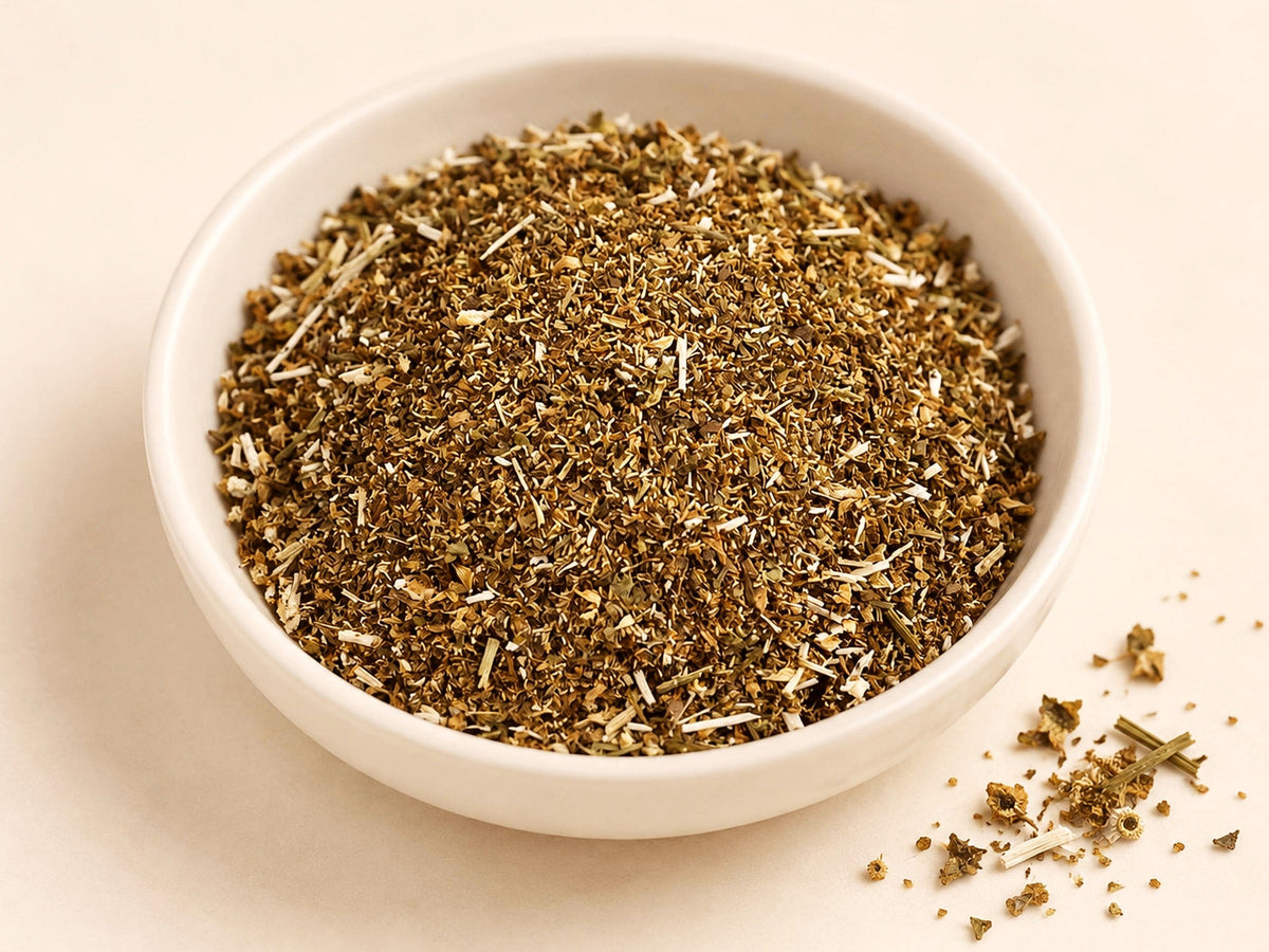 Feverfew Herb | Tanacetum parthenium | Cut & Sifted Botanical | Wild Crafted