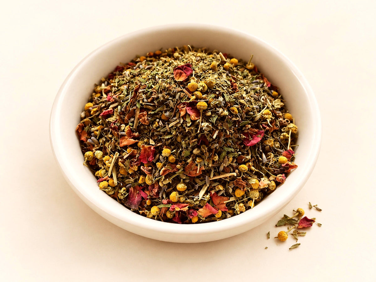 Meditation Peace Herbal Tea | Chamomile, Spearmint & Lavender | Loose Leaf Botanical Tea Blend