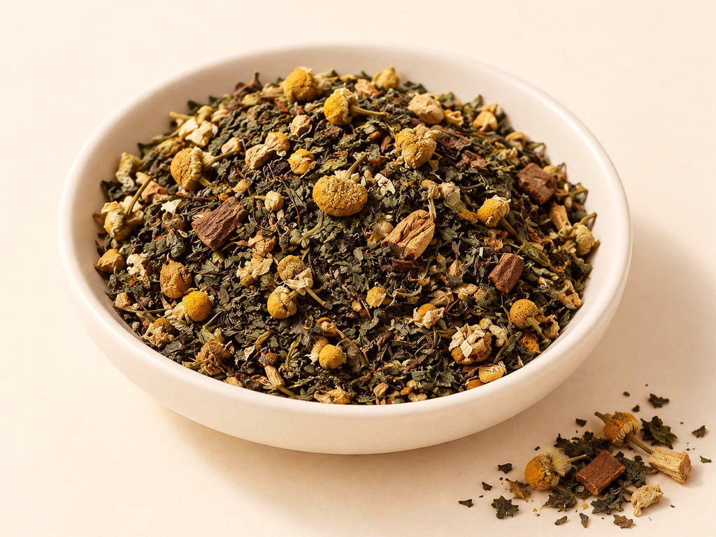 Afternoon Comfort Herbal Tea | Peppermint, Chamomile, Licorice Root & Cinnamon | Loose Leaf Botanical Tea Blend