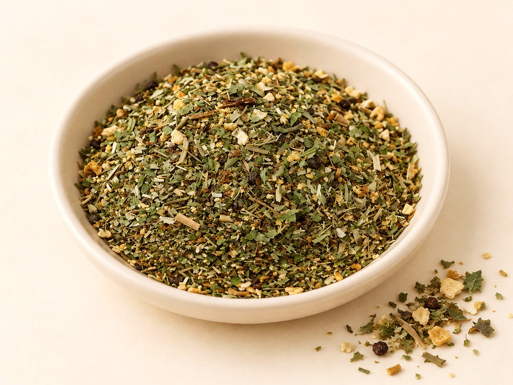 Stay Bright Herbal Tea | Elderberry Echinacea Elderflower Ginger | Wild Crafted Loose Leaf Blend