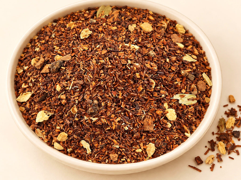 Chocolate Rooibos Chai Tea | Cardamom | Spiced Loose Leaf Herbal Blend | Wild Crafted