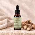 Awaken Herbs Burdock Root Tincture, 1 fl oz bottle with burdock roots