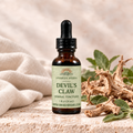 Awaken Herbs Devil's Claw tincture bottle with botanical styling